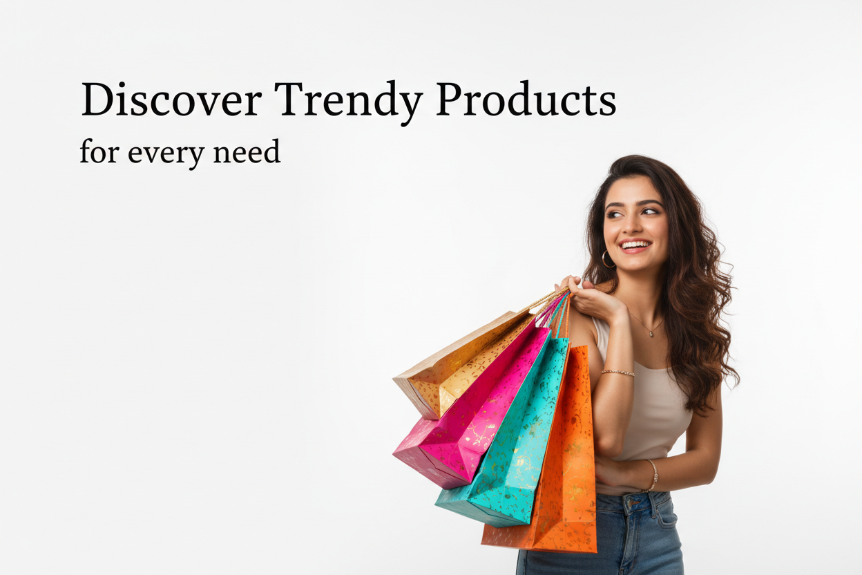 Discover Trendy Products - White background